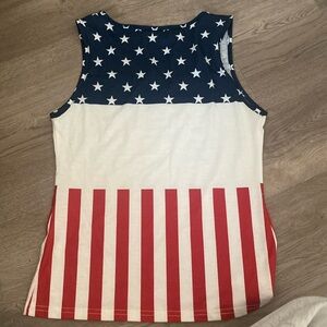 American flag tank top size medium